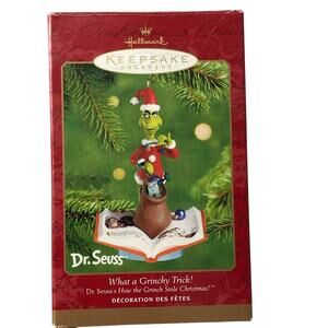 Vintage Hallmark Keepsake Ornament The Grinch Who Stole Christmas In The Box